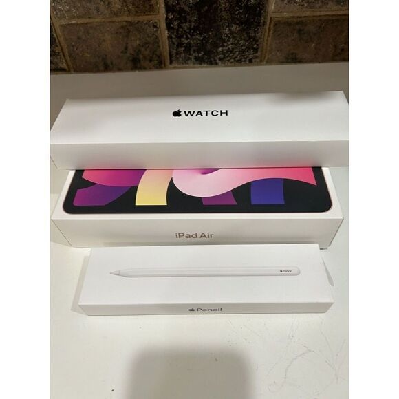 Lot Of Empty APPLE Boxes, İPad Air 4th Gen., Apple Watch, Apple pencil. New Box. - Picture 1 of 7